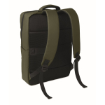 Mochila em RPET com revestimento em PU para portátil até 15'' cor verde militar segunda vista
