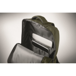 Mochila em RPET com revestimento em PU para portátil até 15'' cor verde militar vista fotografia sexta vista