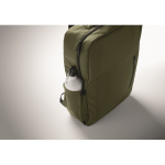 Mochila em RPET com revestimento em PU para portátil até 15'' cor verde militar vista fotografia oitava vista