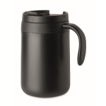 Copo térmico em aço inoxidável com filtro reutilizável para café 450ml cor preto segunda vista