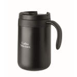 Copo térmico em aço inoxidável com filtro reutilizável para café 450ml cor preto segunda vista principal