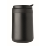 Copo térmico em aço inoxidável com filtro reutilizável para café 450ml cor preto oitava vista