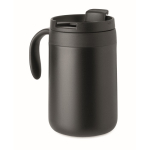 Copo térmico em aço inoxidável com filtro reutilizável para café 450ml cor preto
