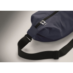 Bolsa a tiracolo urbana em nylon repelente à água com alça ajustável cor azul vista fotografia terceira vista