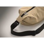 Bolsa a tiracolo urbana em nylon repelente à água com alça ajustável cor caqui vista fotografia terceira vista