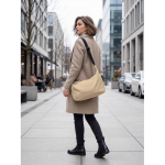 Bolsa a tiracolo urbana em nylon repelente à água com alça ajustável cor caqui segunda vista conjunto