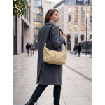 Bolsa a tiracolo urbana em nylon repelente à água com alça ajustável cor caqui terceira vista conjunto 2
