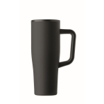 Copo térmico aço inox reciclado anti-fugas com pega e palhinha 900 ml cor preto