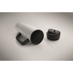 Copo térmico aço inox reciclado anti-fugas com pega e palhinha 900 ml cor branco vista fotografia quinta vista