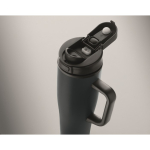 Copo térmico aço inox reciclado anti-fugas com pega e palhinha 900 ml cor azul-marinho vista fotografia quarta vista