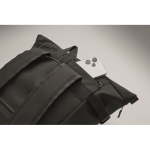 Mochila em PU com capacidade para PC de 15” e fitas para bicicleta 20 L cor preto vista fotografia oitava vista