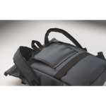 Mochila em PU com capacidade para PC de 15” e fitas para bicicleta 20 L cor azul vista fotografia