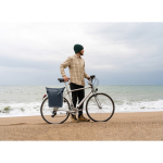 Mochila em PU com capacidade para PC de 15” e fitas para bicicleta 20 L cor azul vista conjunto
