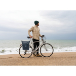 Mochila em PU com capacidade para PC de 15” e fitas para bicicleta 20 L cor azul vista conjunto principal
