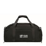 Saco desportivo em nylon com fita para trolley e alça a tiracolo 20L cor preto vista principal