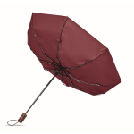 Guarda-chuva dobrável de poliéster resistente ao vento e automático Ø94 cor bordeaux quarta vista