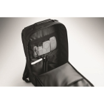 Mochila para portátil com detalhes em PU e fita para trolley 15'' cor preto vista fotografia sétima vista