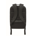 Mochila para portátil com detalhes em PU e fita para trolley 15'' cor preto nona vista