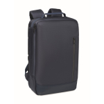 Mochila para portátil com detalhes em PU e fita para trolley 15'' cor azul