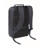 Mochila para portátil com detalhes em PU e fita para trolley 15'' cor azul segunda vista