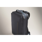 Mochila para portátil com detalhes em PU e fita para trolley 15'' cor azul vista fotografia terceira vista