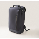 Mochila para portátil com detalhes em PU e fita para trolley 15'' cor azul vista fotografia