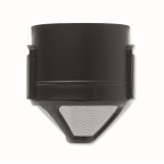 Filtro de café reutilizável em aço inoxidável com estojo cor preto sétima vista