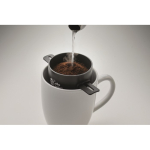 Filtro de café reutilizável em aço inoxidável com estojo cor preto vista principal