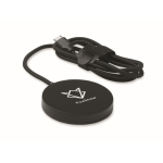 Carregador sem fios magnético com cabo fixo USB-C de 1 m e 25W cor preto vista principal segunda vista