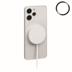 Carregador sem fios magnético com cabo fixo USB-C de 1 m e 25W cor branco