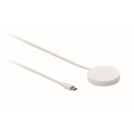 Carregador sem fios magnético com cabo fixo USB-C de 1 m e 25W cor branco quinta vista