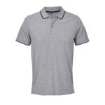 Polo unissexo de algodão com risca em contraste 200g/m² SOL'S PALERMO cor cinzento sétima vista