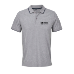Polo unissexo de algodão com risca em contraste 200g/m² SOL'S PALERMO cor cinzento vista principal