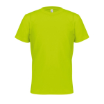 T-shirt desportiva infantil poliéster reciclado 150 g/m² SOL'S SPRINT cor amarelo fluorescente sexta vista