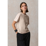 T-shirt mulher algodão orgânico com corte moderno 150 g/m² SOL'S LEGEND cor branco-sujo segunda vista