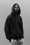 Sweatshirt unissexo de algodão com capuz e fecho 450 g/m² SOL'S LEGACY cor preto segunda vista