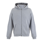 Sweatshirt unissexo de algodão com capuz e fecho 450 g/m² SOL'S LEGACY cor cinzento-claro