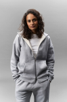 Sweatshirt unissexo de algodão com capuz e fecho 450 g/m² SOL'S LEGACY cor cinzento-claro segunda vista