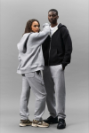 Sweatshirt unissexo de algodão com capuz e fecho 450 g/m² SOL'S LEGACY cor cinzento-claro terceira vista