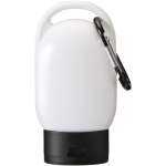 Creme solar FPS 30 com mosquetão integrado e aroma de baunilha 30ml cor preto terceira vista frontal