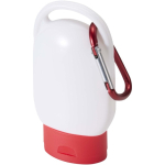 Creme solar FPS 30 com mosquetão integrado e aroma de baunilha 30ml cor vermelho