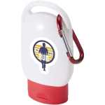 Creme solar FPS 30 com mosquetão integrado e aroma de baunilha 30ml cor vermelho