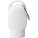 Creme solar FPS 30 com mosquetão integrado e aroma de baunilha 30ml cor branco terceira vista frontal