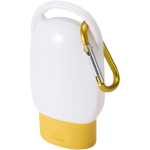 Creme solar FPS 30 com mosquetão integrado e aroma de baunilha 30ml cor amarelo