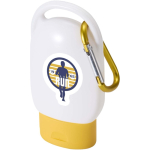 Creme solar FPS 30 com mosquetão integrado e aroma de baunilha 30ml cor amarelo
