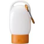 Creme solar FPS 30 com mosquetão integrado e aroma de baunilha 30ml cor cor-de-laranja terceira vista frontal