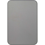 Power bank magnética compacta com carregamento sem fios 5.000 mAh cor prateado brilhante segunda vista frontal