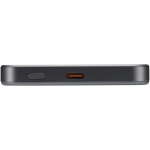 Power bank magnética compacta com carregamento sem fios 5.000 mAh cor prateado brilhante vista detalhe 1