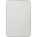 Carregador portátil magnético em alumínio reciclado 10.000 mAh cor prateado segunda vista frontal
