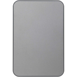 Carregador portátil magnético em alumínio reciclado 10.000 mAh cor prateado brilhante segunda vista frontal